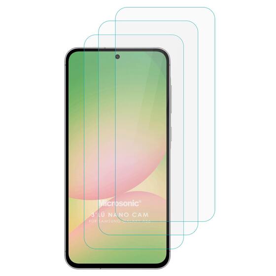Microsonic Samsung Galaxy A56 Screen Protector Nano Glass Cam Ekran Koruyucu (3`lü Paket)