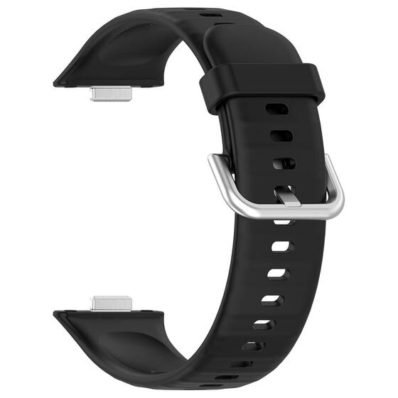 Microsonic Huawei Watch Fit 4 Pro Kordon, Silicone Sport Band Siyah