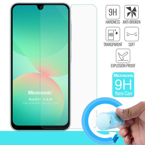 Microsonic Samsung Galaxy A26 Nano Glass Cam Ekran Koruyucu