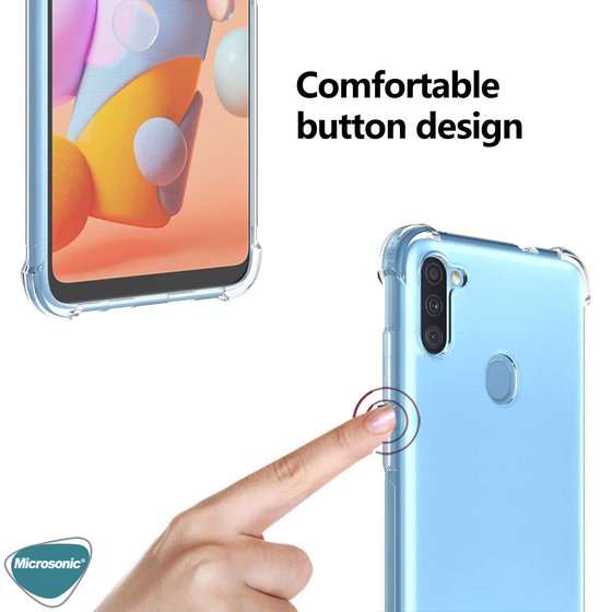 Microsonic Shock Absorbing Kılıf Samsung Galaxy M11 Şeffaf