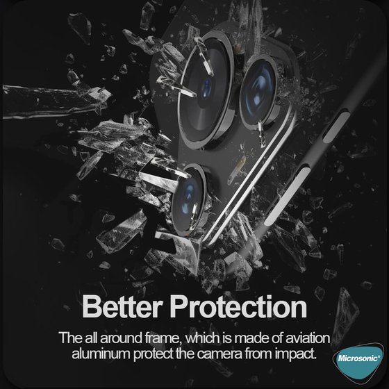 Microsonic Huawei Pura 70 Pro Tekli Kamera Lens Koruma Camı Siyah
