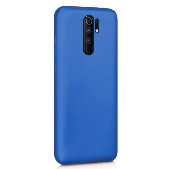 Microsonic Matte Silicone Xiaomi Redmi 9 Kılıf Mavi