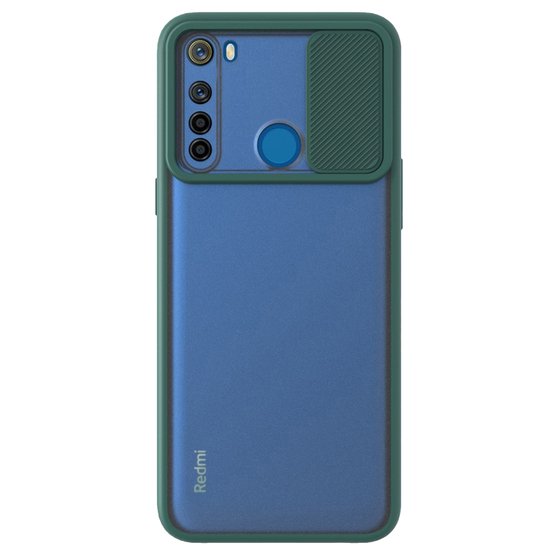 Microsonic Xiaomi Redmi Note 8 Kılıf Slide Camera Lens Protection Koyu Yeşil