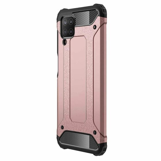 Microsonic Samsung Galaxy M12 Kılıf Rugged Armor Rose Gold