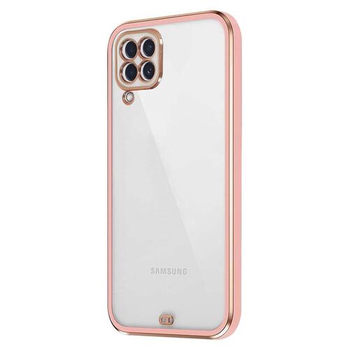 Microsonic Samsung Galaxy M32 4G Kılıf Laser Plated Soft Pembe