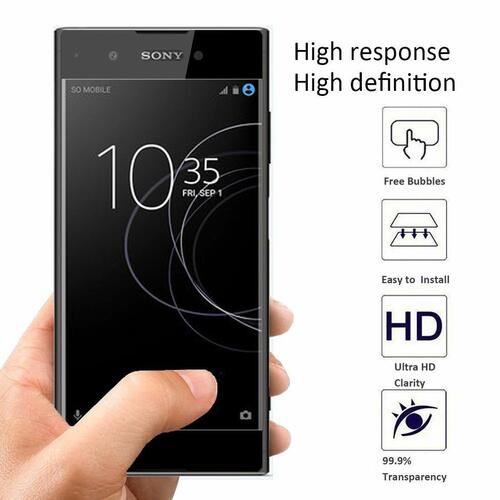 Microsonic Sony Xperia XA1 Plus Tam Kaplayan Temperli Cam Ekran koruyucu Kırılmaz Film Şeffaf