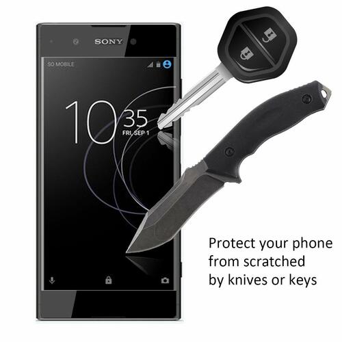 Microsonic Sony Xperia XA1 Plus Tam Kaplayan Temperli Cam Ekran koruyucu Kırılmaz Film Şeffaf