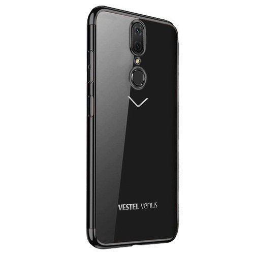 Microsonic Vestel Venüs V7 Kılıf Skyfall Transparent Clear Siyah