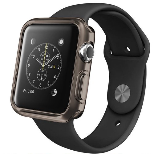 Microsonic Apple Watch 42mm Kılıf Clear Soft Siyah