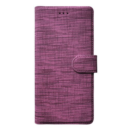 Microsonic Huawei P30 Lite Kılıf Fabric Book Wallet Mor