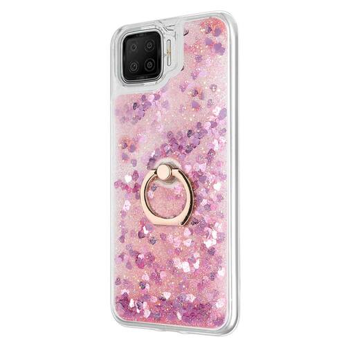 Microsonic Oppo A73 Kılıf Glitter Liquid Holder Pembe