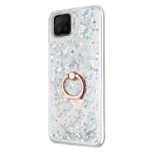 Microsonic Oppo A73 Kılıf Glitter Liquid Holder Gümüş