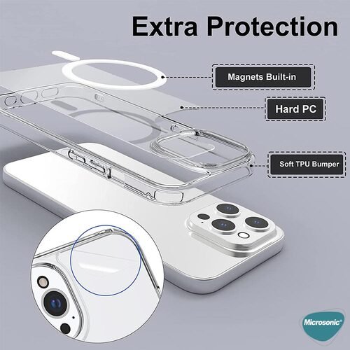 Microsonic Apple iPhone 16 Pro Max Kılıf MagSafe Clear Soft Şeffaf