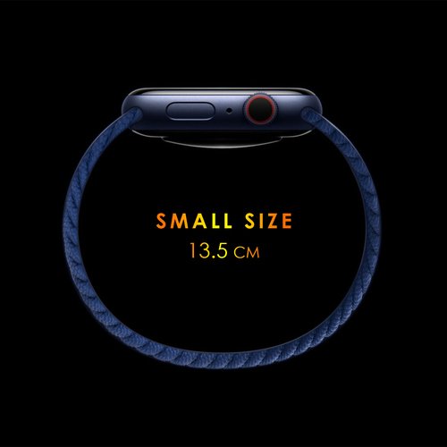 Microsonic Garmin Forerunner 55 Kordon, (Small Size, 135mm) Braided Solo Loop Band Lacivert