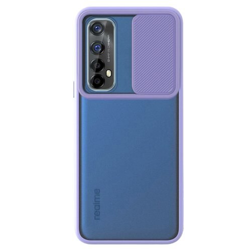 Microsonic Realme 7 Kılıf Slide Camera Lens Protection Lila