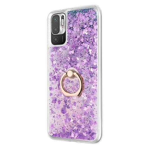 Microsonic Xiaomi Redmi Note 10 5G Kılıf Glitter Liquid Holder Mor