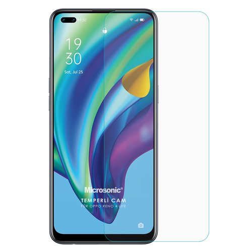 Microsonic Oppo Reno 4 Lite Tempered Glass Cam Ekran Koruyucu