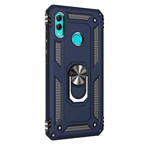 Microsonic Huawei Honor 10 Lite Kılıf Military Ring Holder Lacivert