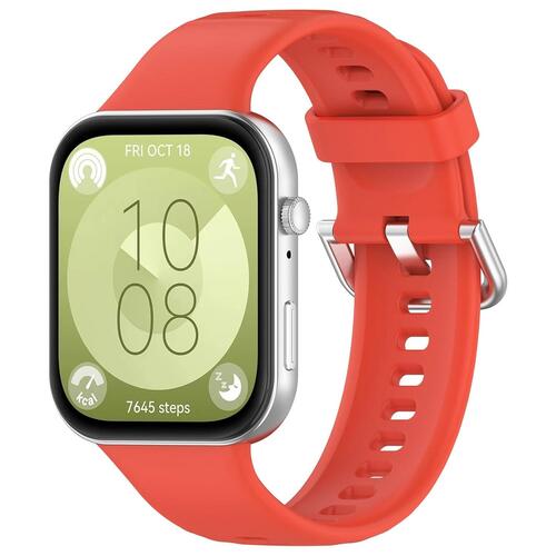 Microsonic Huawei Watch Fit 4 Kordon, Silicone Sport Band Turuncu