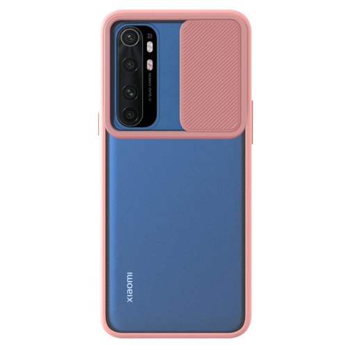 Microsonic Xiaomi Mi Note 10 Lite Kılıf Slide Camera Lens Protection Pembe