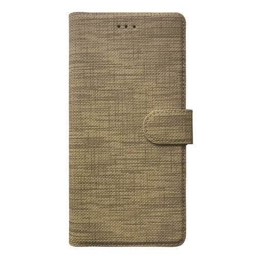 Microsonic Huawei P30 Kılıf Fabric Book Wallet Gold