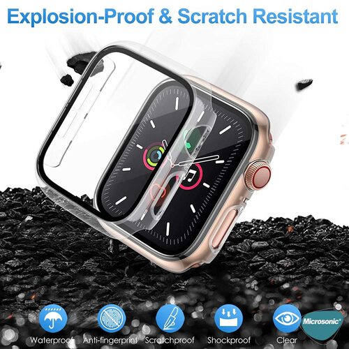 Microsonic Apple Watch SE 3 40mm Kılıf Clear Premium Slim WatchBand Şeffaf