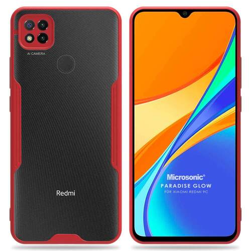 Microsonic Xiaomi Redmi 9C Kılıf Paradise Glow Kırmızı