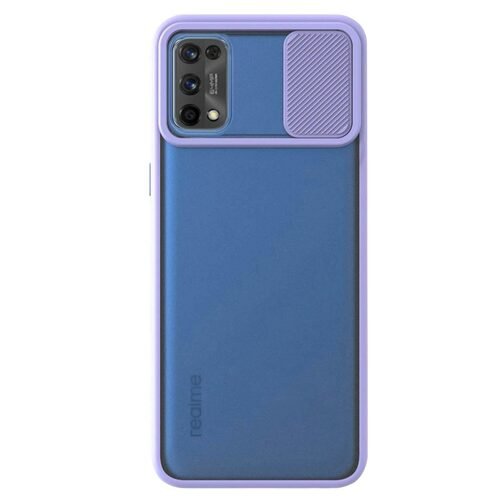 Microsonic Realme 7 Pro Kılıf Slide Camera Lens Protection Lila