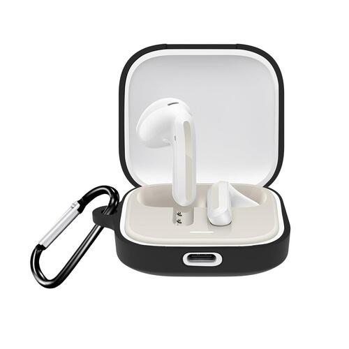 Microsonic Xiaomi Redmi Buds 6 Kılıf Askılı Mat Silikon Siyah
