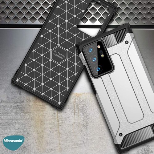 Microsonic Samsung Galaxy Note 20 Ultra Kılıf Rugged Armor Kırmızı