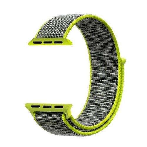 Microsonic Apple Watch Series 7 41mm Hasırlı Kordon Woven Sport Loop Koyu Yeşil