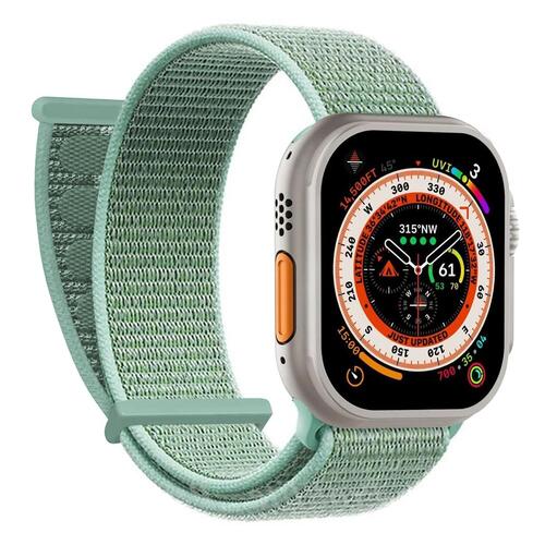 Microsonic Apple Watch SE 3 44mm Hasırlı Kordon Woven Yeşil