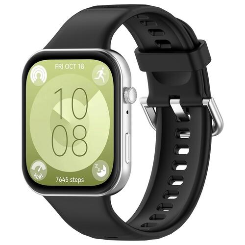 Microsonic Huawei Watch Fit 4 Kordon, Silicone Sport Band Siyah