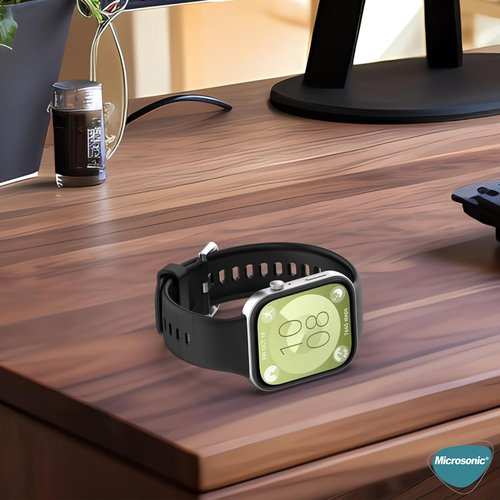 Microsonic Huawei Watch Fit 4 Kordon, Silicone Sport Band Siyah
