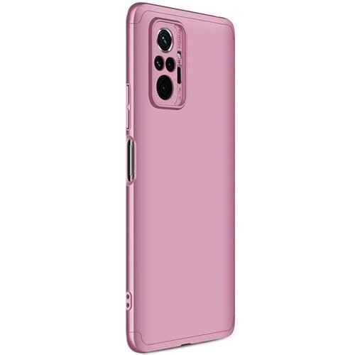 Microsonic Xiaomi Redmi Note 10 Pro Max Kılıf Double Dip 360 Protective Rose Gold