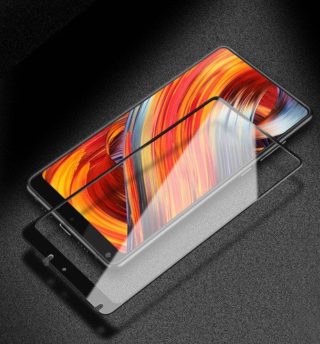 Microsonic Xiaomi Mi Mix 2 Tam Kaplayan Temperli Cam Ekran koruyucu Kırılmaz Film Siyah