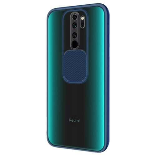 Microsonic Xiaomi Redmi 9 Kılıf Slide Camera Lens Protection Lacivert