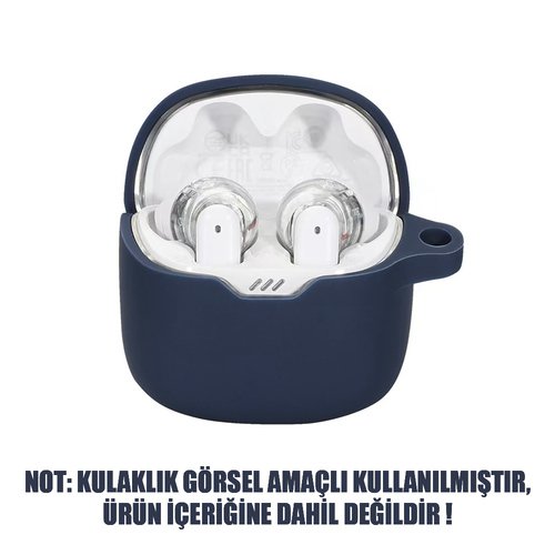 Microsonic JBL Tune Flex 2 Mat Silikon Kılıf Lacivert