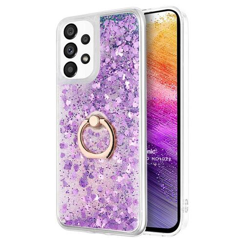 Microsonic Samsung Galaxy A73 5G Kılıf Glitter Liquid Holder Mor