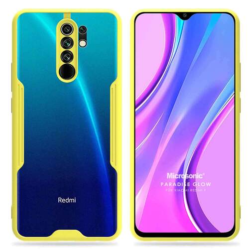 Microsonic Xiaomi Redmi 9 Kılıf Paradise Glow Sarı