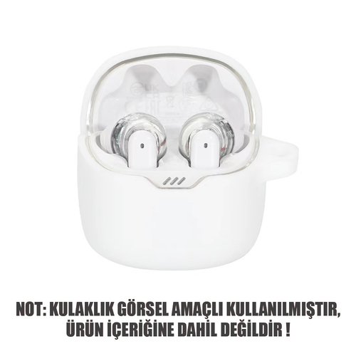 Microsonic JBL Tune Flex 2 Mat Silikon Kılıf Beyaz