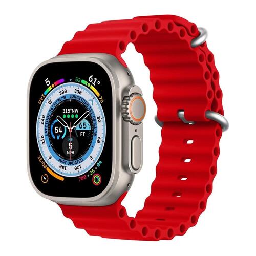 Microsonic Apple Watch SE 40mm Kordon Ocean Band Kırmızı