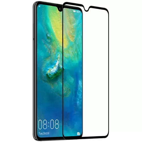 Microsonic Huawei Mate 20 X Tam Kaplayan Temperli Cam Ekran koruyucu Siyah