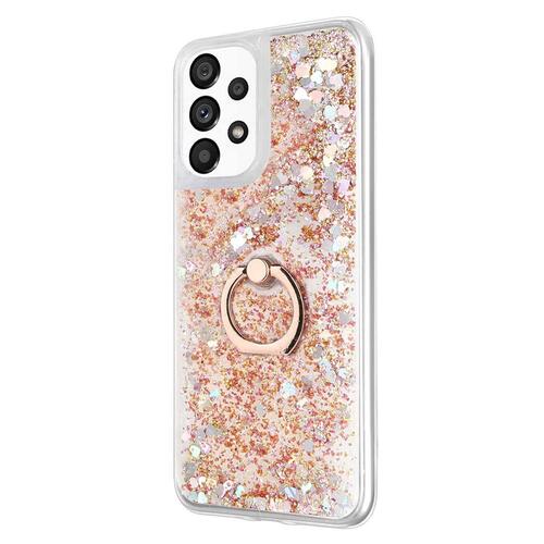 Microsonic Samsung Galaxy A53 5G Kılıf Glitter Liquid Holder Gold