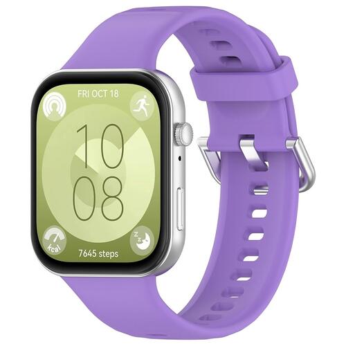 Microsonic Huawei Watch Fit 4 Kordon, Silicone Sport Band Lila