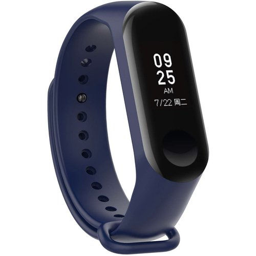 Microsonic Xiaomi Mi Band 3 / Mi Band 4 Silikon Kordon Lacivert