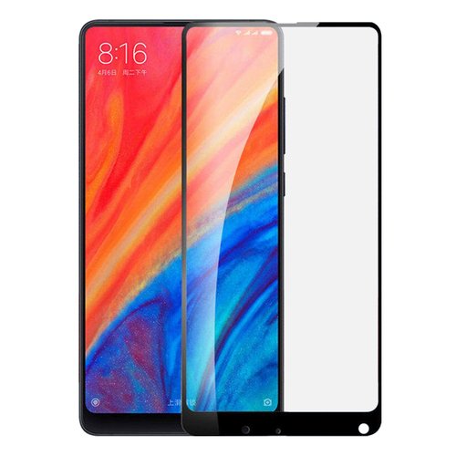 Microsonic Xiaomi Mi Mix 2S Tam Kaplayan Temperli Cam Ekran koruyucu Kırılmaz Film Siyah