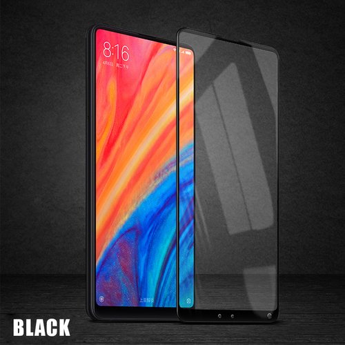 Microsonic Xiaomi Mi Mix 2S Tam Kaplayan Temperli Cam Ekran koruyucu Kırılmaz Film Siyah