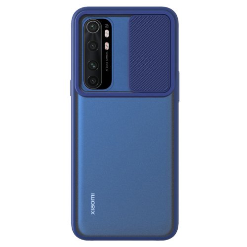 Microsonic Xiaomi Mi Note 10 Lite Kılıf Slide Camera Lens Protection Lacivert