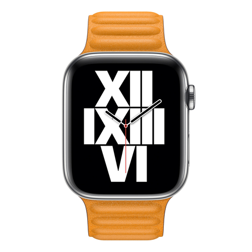 Microsonic Apple Watch SE 3 40mm Kordon Leather Link Band Turuncu